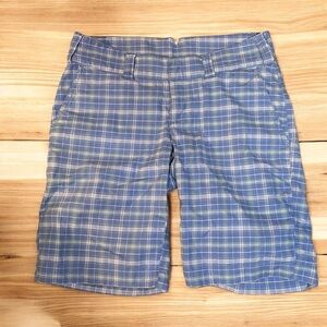 The North Face Shorts Women’s Sz 4 Blue Green Plaid Chino Golf 10.25” Inseam